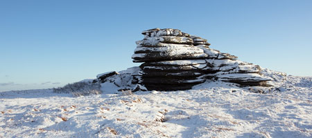 Snow covered High Willhays, Dartmoor